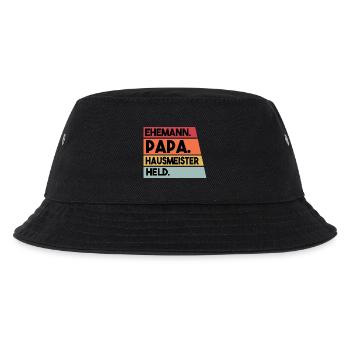 Ehemann Papa Hausmeister Held - Kinder Bucket Hat - Schwarz - Vorne