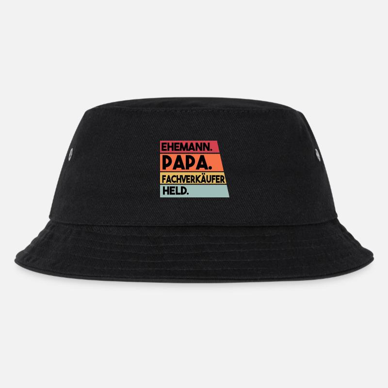 Ehemann Papa Fachverkäufer Held - Kinder Bucket Hat - Schwarz