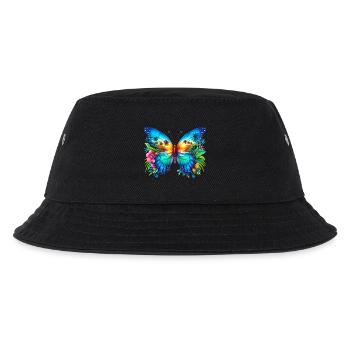 Schmetterling - Kinder Bucket Hat - Schwarz - Vorne