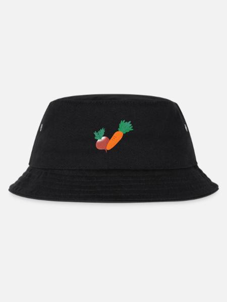 Radish & Carrot - Kids’ Bucket Hat - black