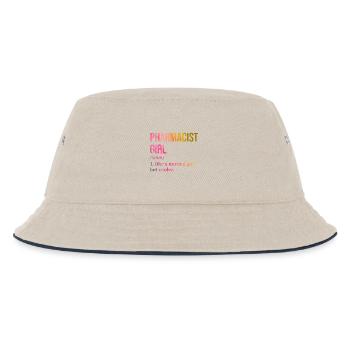 Apotheker - Kinder Bucket Hat - Natur/Navy - Vorne