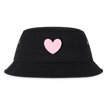 Herz rosa Geschenk Valentinstag - Kinder Bucket Hat - Schwarz - Vorne