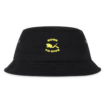 BORN TO DIVE - Kinder Bucket Hat - Schwarz - Vorne
