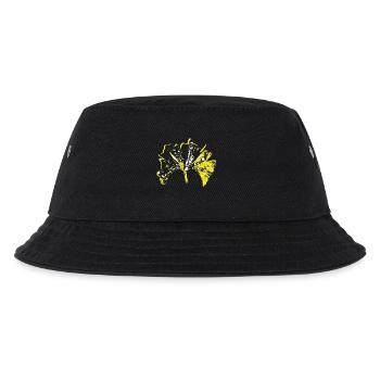 Ginko Schwarz Gelb Heilung Universalkraefte - Kinder Bucket Hat - Schwarz - Vorne