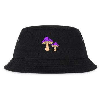 Mushrooms Comic - Kids’ Bucket Hat - black - Front