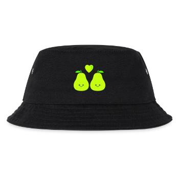 birne comic love - Kinder Bucket Hat - Schwarz - Vorne