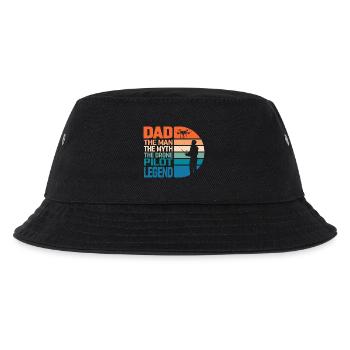 Dad The Man The Drone Pilot Legend RC Flight Quadc - Kids’ Bucket Hat - black - Front