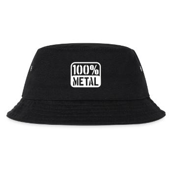 100% Heavy Metal Musique Timbre Texte Logo - Bob Enfant - noir - Devant
