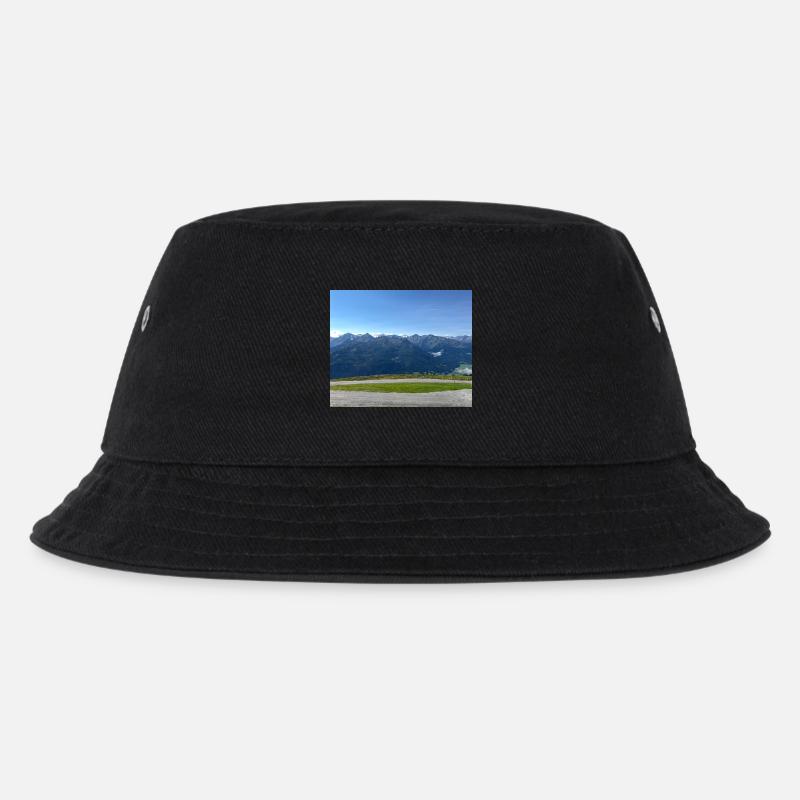 Berge - Kinder Bucket Hat - Schwarz