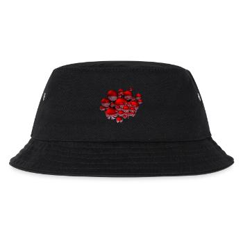 Shirt mit Kugel-Design - Kinder Bucket Hat - Schwarz - Vorne
