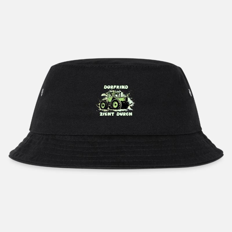 Dorfkind Zieht Durch - Kinder Bucket Hat - Schwarz
