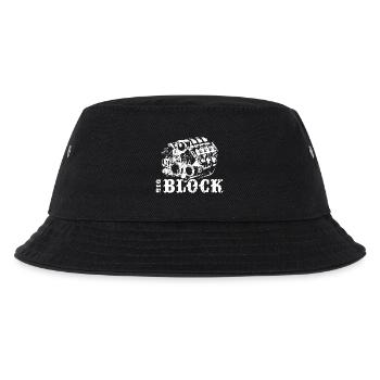 v8 bigblock engine musclecar icon illustration - Kids’ Bucket Hat - black - Front