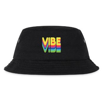 Nur gute Vibes - retro style - Kinder Bucket Hat - Schwarz - Vorne
