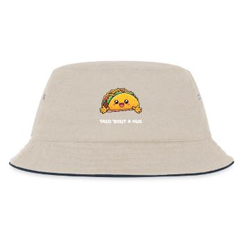 Taco 'Bout a Hug Entzückender Taco - Kinder Bucket Hat - Natur/Navy - Vorne