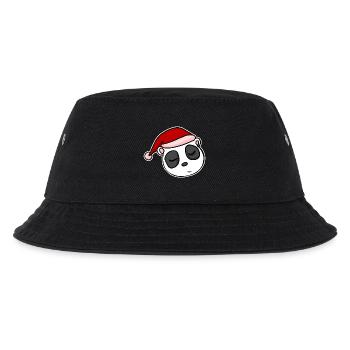 Panda Weihnachten Weihnachtlich Advent - Kinder Bucket Hat - Schwarz - Vorne