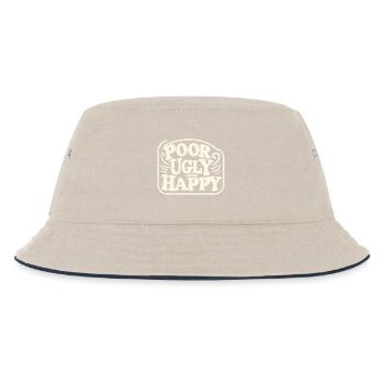 Poor Ugly Happy 6 - Kinder Bucket Hat - Natur/Navy - Vorne