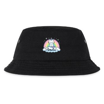 Amelia Name Vorname Einhornkatze - Kinder Bucket Hat - Schwarz - Vorne