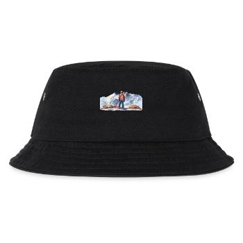 Snowboarder in den Bergen Snowboarder in the - Kinder Bucket Hat - Schwarz - Vorne