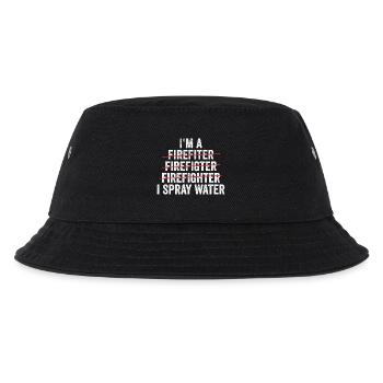 Ich bin Feuerwehrmann - Kinder Bucket Hat - Schwarz - Vorne