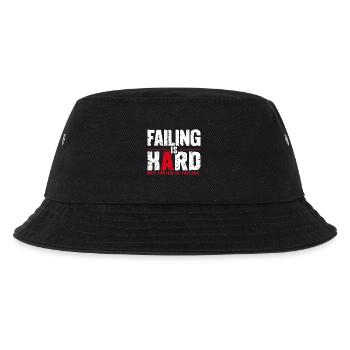 Failing is Hard Motivational Quote - Kids’ Bucket Hat - black - Front