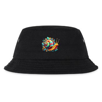 Schnecke - Kinder Bucket Hat - Schwarz - Vorne