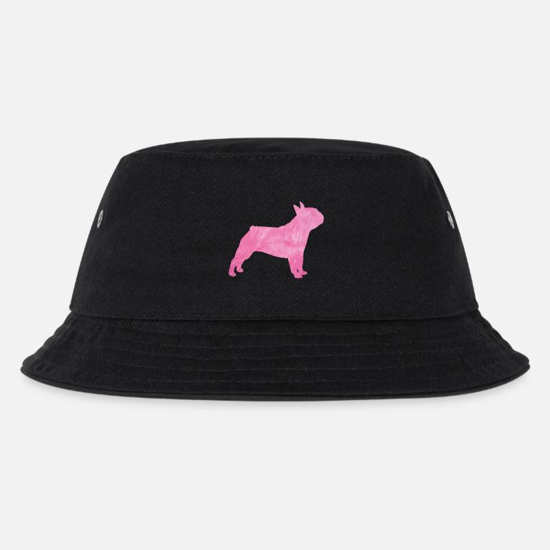 Mops flauschig Fell Hund rosa Herrchen Frauchen - Kinder Bucket Hat - Schwarz
