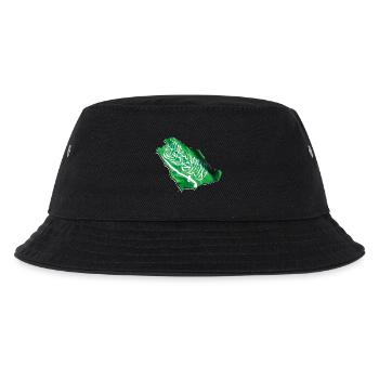 Saudi-Arabien Flagge in Saudi-Arabien Landkarte - Kinder Bucket Hat - Schwarz - Vorne