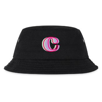 Buchstabe c mehrfarbig - originelle Geschenkidee - Kinder Bucket Hat - Schwarz - Vorne