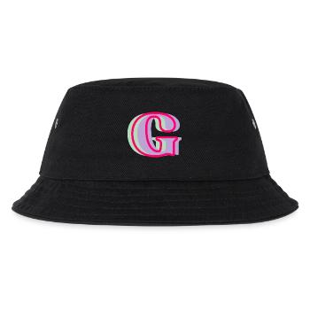 Mehrfarbiger Buchstabe g – originelle Geschenkidee - Kinder Bucket Hat - Schwarz - Vorne