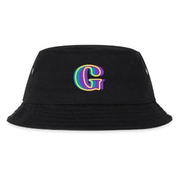 Mehrfarbiger Buchstabe g – originelle Geschenkidee - Kinder Bucket Hat - Schwarz - Vorne