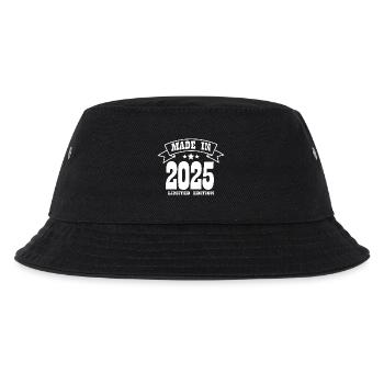 Neugeborenes 2025 Die Eleganz von morgen made in 2025 - Kinder Bucket Hat - Schwarz - Vorne