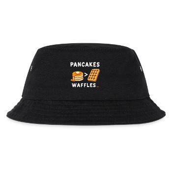 Pfannkuchen über Waffeln - Kinder Bucket Hat - Schwarz - Vorne