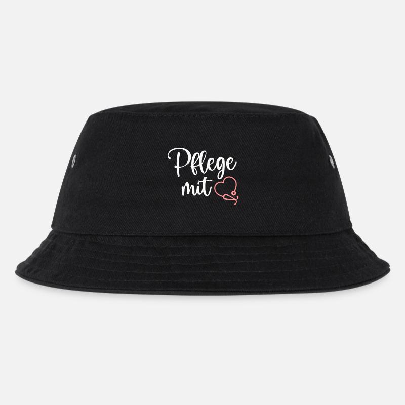 Pflege Krankenschwester - Kinder Bucket Hat - Schwarz