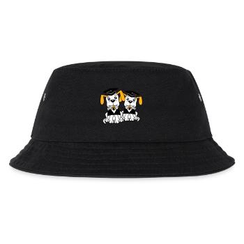 Hunde Schulabschluss Zeugnis Gymnasium College Abi - Kinder Bucket Hat - Schwarz - Vorne
