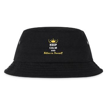 Bewahren Sie Ruhe und glauben Sie an sich selbst - Kinder Bucket Hat - Schwarz - Vorne