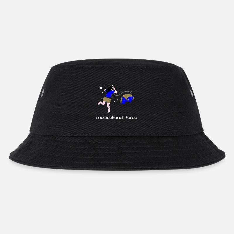 Kraft der Musik - Kinder Bucket Hat - Schwarz