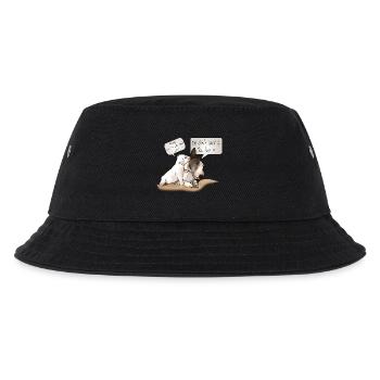 "How to spell love" Bullterrier mit Welpe - Kinder Bucket Hat - Schwarz - Vorne