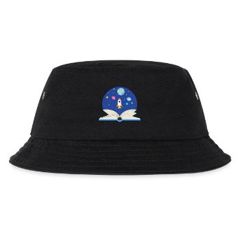Open Book with Space Scene, Imagination and Advent - Kids’ Bucket Hat - black - Front