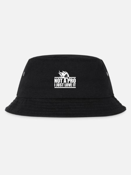 I Just Love Badminton - Kids’ Bucket Hat - black