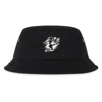 Fußballerin im Action-Style - Frauenfußball Smybol - Kinder Bucket Hat - Schwarz - Vorne