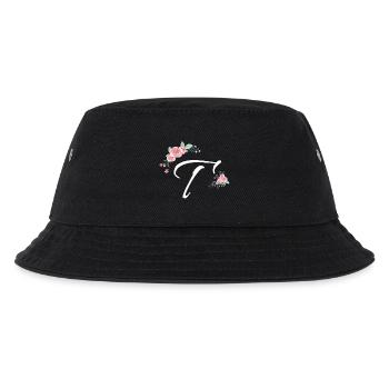 Brief und Blumen - Kinder Bucket Hat - Schwarz - Vorne