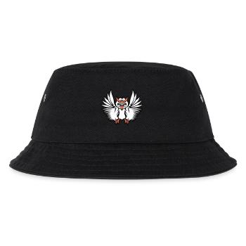 Eule Vogel Uhu Nachtvogel Schleiereule fliegt Cool - Kinder Bucket Hat - Schwarz - Vorne