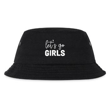 Let's Go Girls Empowerment Botschaft - Kinder Bucket Hat - Schwarz - Vorne