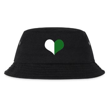 Un cœur pour la Saxe : blanc, vert - Bob Enfant - noir - Devant