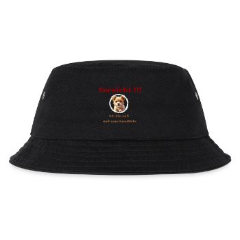 Vorsicht - Ich bin süß und zum knuddeln - Kinder Bucket Hat - Schwarz - Vorne
