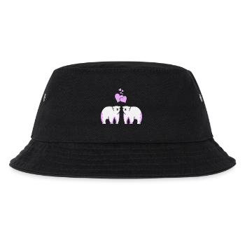 Eisbären verliebt - Kinder Bucket Hat - Schwarz - Vorne