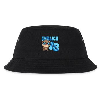 Adult Teen 18th Birthday Age - Otter - Kids’ Bucket Hat - black - Front