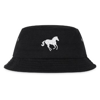 White horse galloping - Kids’ Bucket Hat - black - Front