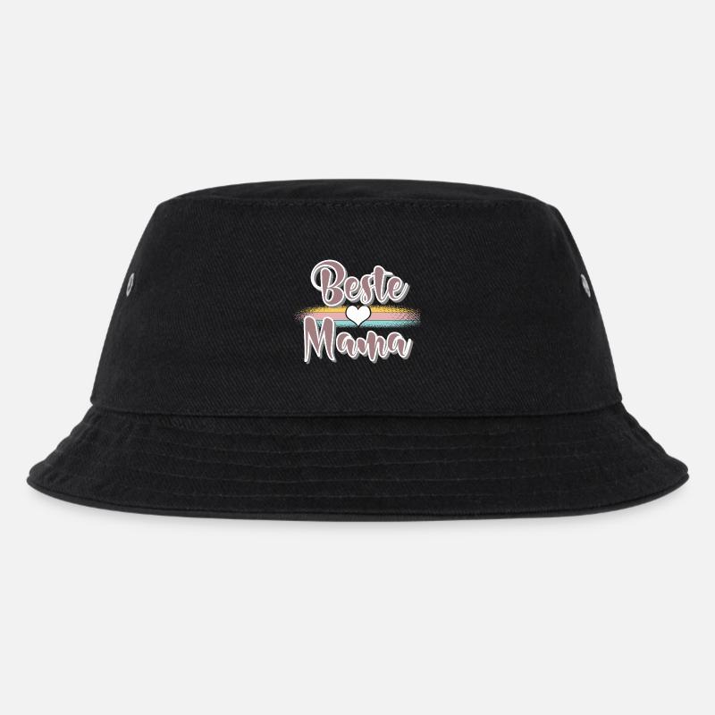 Mama - Kinder Bucket Hat - Schwarz