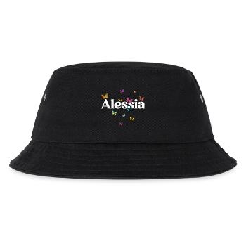 Beautiful girl's name ALESSIA with butterflies - Kids’ Bucket Hat - black - Front